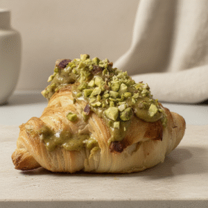 Croissant with pistachio cream